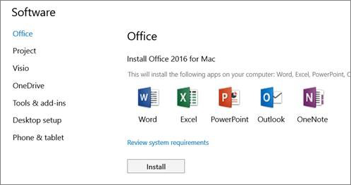 Office 365 home for mac
